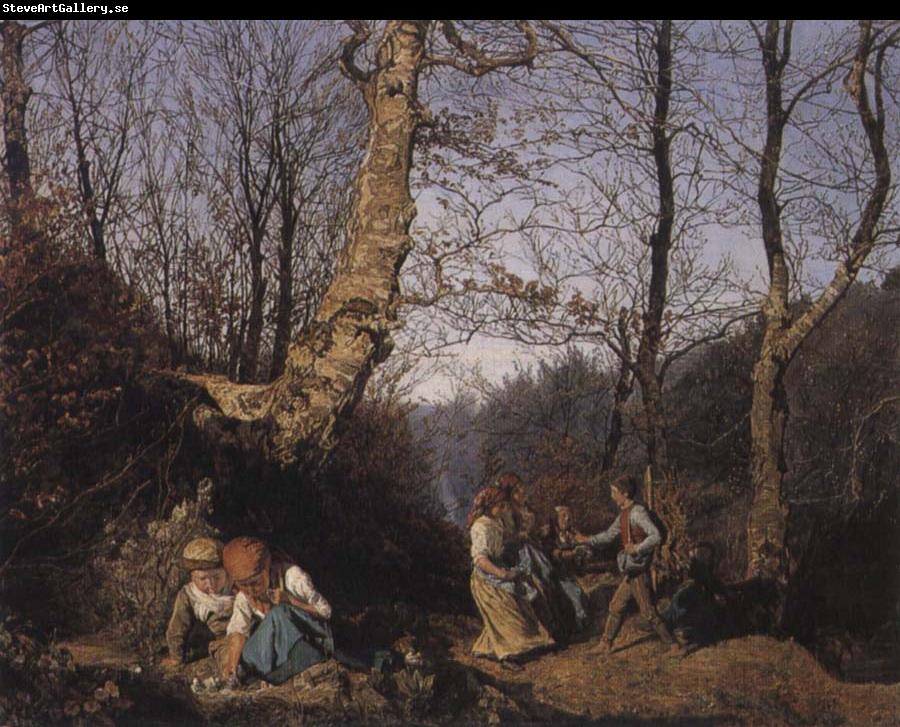 Ferdinand Georg Waldmuller Early Spring in the Vienna Woods